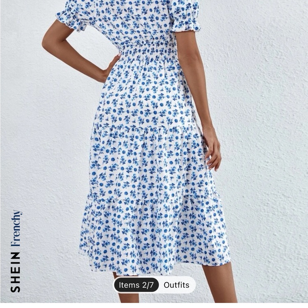 Brand new floral print dress from Shein. Never worn. - Picture 3 of 4